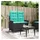vidaXL Gartenbank 100 x 93 x 104 cm Schwarz