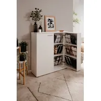 Finori Schuhschrank in weiß - 100x110x34cm (BxHxT) weiß