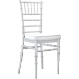 8er-Set Hochzeitsstuhl | Kunststoff | Weiß | Stapelbar | Chiavari Stuhl, Chiavarina Stuhl, Tiffany Stühle