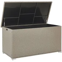 Beliani Praktische Auflagenbox Rattan 290 L 155 x 75