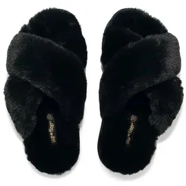 FLIP*FLOP crossfur 2 Hausschuh schwarz