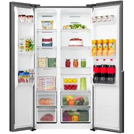 Gorenje NRS917C41BX Side-by-Side (544 l, 1786 mm hoch, matt schwarz)