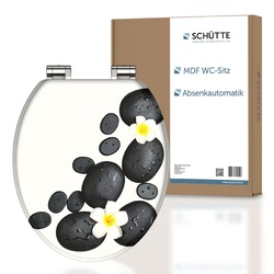 SCHÜTTE MDF WC-Sitz STONE DECORATION, mit Absenkautomatik