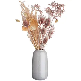 BUTLERS Vase Lou 2er-Set in Grau, Keramik, 21 cm, Dekoration, Vasen, Keramikvasen