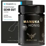 Manuka Honig 550 MGO - 250g im Glas (lichtundurchlässig, kein Plastik) - Original aus Neuseeland - maorika