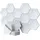 Relaxdays Akustikplatten Hexagon grau 18 St. 30 x 26 cm