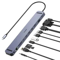 Choetech HUB-M20 USB C), Dockingstation + USB Hub, Grau