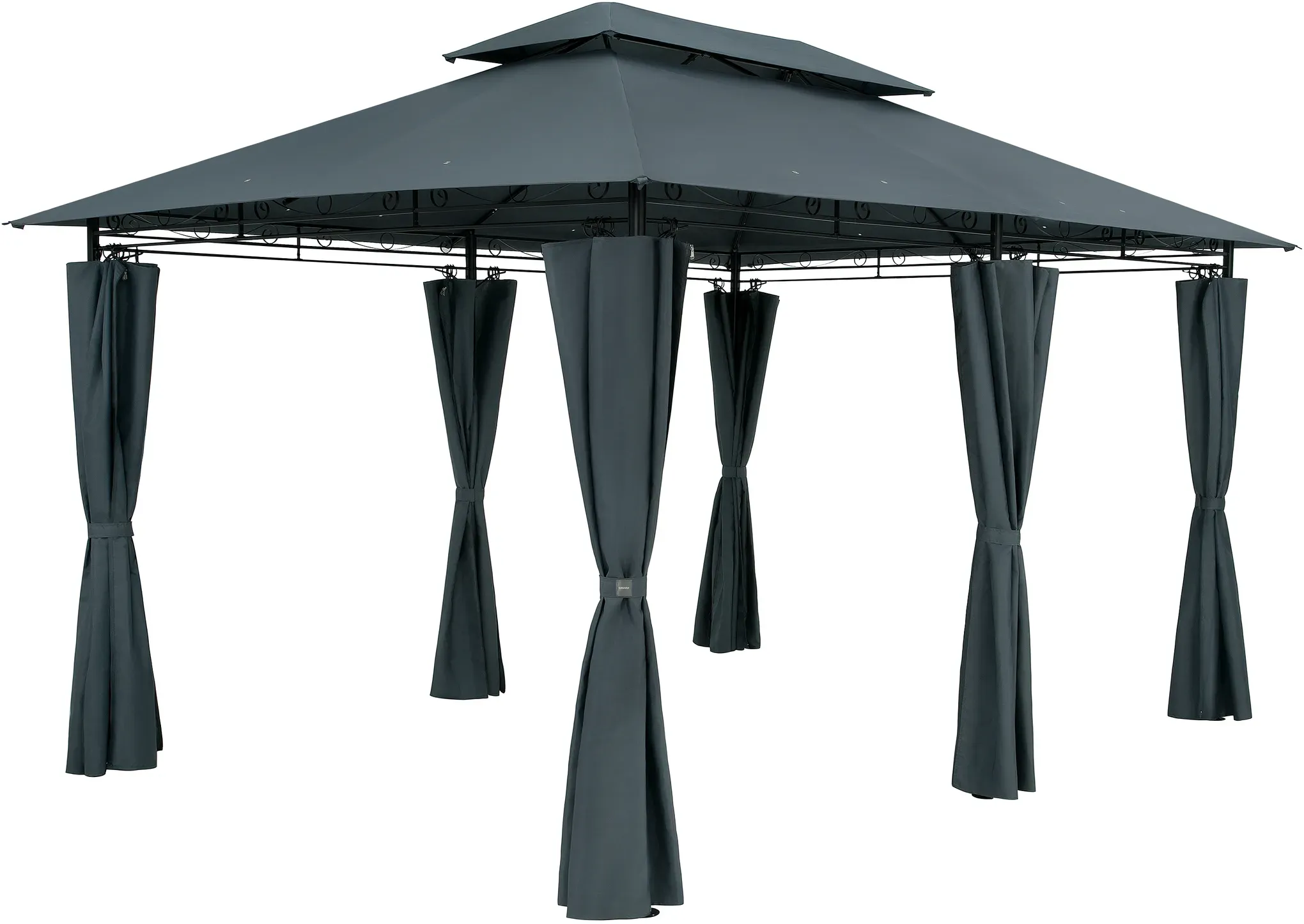 Metal Gazebo Topas Anthracite 3x4m with Side Panels