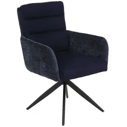 2er Set Sesselstuhl Leandra, XL Sitzbreite - Blau