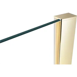 Buylando LiLy 50x200 cm Walk in Duschwand Duschabtrennung Klarglas Gold - Gold