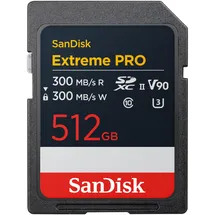 SanDisk Extreme Pro 512GB 300MB/s V90 UHS-II 2025