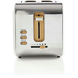 Nedis Toaster - Soft Touch Serie - 2 Brotscheiben - 2 Steckplätze - Bräunungsstufen: 6 - Auftaufunktion - Weiss