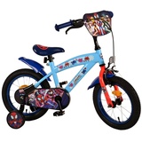 Volare Kinderfahrrad Spidey für Jungen 14 Zoll Kinderrad in Blau Fahrrad