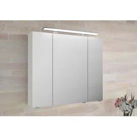 Saphir »Serie 4010 Badezimmer-Spiegelschrank inkl. LED-Aufsatzleuchte«, Badschrank 80 cm breit, 3 Türen, 6 Glas-Einlegeböden, inkl Türdämpfer