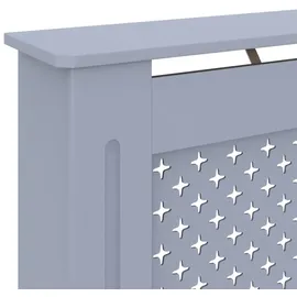 vidaXL Heizkörperverkleidung Anthrazit 112x19x81,5 cm MDF - Grau