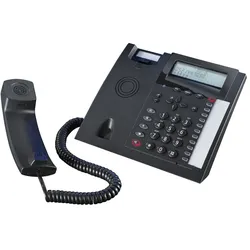 AGFEO T 18 - Analoges Telefon - Freisprecheinrichtung - 99 Eintragungen - Schwarz
