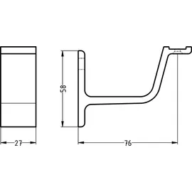 Hermeta Handlaufträger 3551 Alu.silberf.elox.ger.Auflage