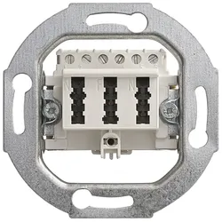 1St. Busch-Jaeger 0243/04 TAE-Anschlussdose Telefon, 3x6 NFN alpinweiß