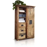 Moebel-Eins BRISTOL Highboard II, Material Massivholz, Mango rustikal