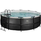 EXIT TOYS Black Leather Pool 427 x 122 cm inkl. Filterpumpe