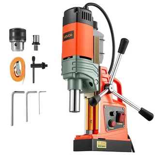 Vevor Magnetbohrmaschine 1350 W 50 mm Bohrdurchmesser, 12500 N Leistung, tragbare magnetische Bohtanlage mit einstellbarer Drehzahlen