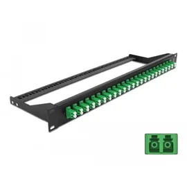 DeLock LWL Patchpanel 24 Port LC Duplex grün