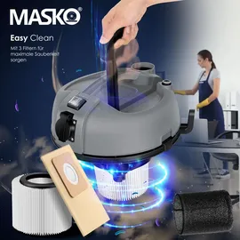 Masko 6IN1 Industriesauger mit Gerätesteckdose