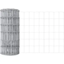 vidaXL Eurozaun Silber 0.4 x 50 m Feuerverzinktes Eisen