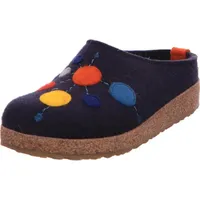 HAFLINGER Grizzly Faible Unisex Filz-Kork Pantoffel, Mittelblau,