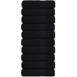 vidaXL Handtücher 50 x 100 cm schwarz 10 St.