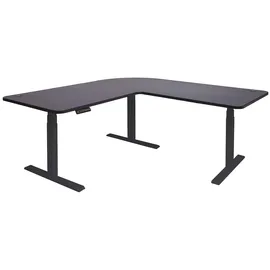 Mendler Eckschreibtisch HWC-D40 Schwarz
