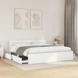 vidaXL Bettgestell 180 x 200 cm Weiß