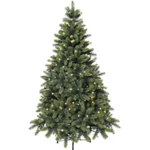 Creativ deco Künstlicher Weihnachtsbaum Weihnachtsdeko, künstlicher Christbaum, Tannenbaum, mit LED-Lichterkette grün Ø 80 cm x 120 cm
