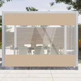 ele ELEOPTION Transparente Plane mit ösen Wasserdicht 420g/m2 PVC Abdeckplane Gewebeplane Windschutz Regenschutz für Garten Pavillon Terrassen Balkon Gewächshäuser