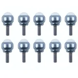 Telituny 10 Stück Kugelrollen für Möbelrollen, 3.3*1.65*1.65cm Drehbare Nylon Kugelrollen Mini Lenkrollen, Kugeldrehrolle Bewegliche Universalrollen mit Bolzentyp, für Möbel Schrank Möbelwagen(CY12D)