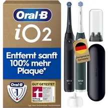 Oral-B iO Series 2 Night Black + 2. Handstück Forest Green + Reiseetui + Aufsteckbürsten-Etui