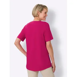 Classic Basics Longshirt CLASSIC BASICS "Doppelpack Shirts", Damen, Gr. 46, bunt (royalblau, pink), 100% Baumwolle, unifarben, Rundhals, Shirts Longshirt