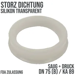 Dichtung STORZ  B DN 75 KA 89 Kupplung (Saug/Druck) Silikon transparent FDA