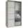 masseno Schwebetürenschrank VARO 120 x 205 x 60 cm Kaschmir/Schwarz