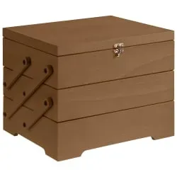 Preisvergleich Produktbild APS SEWING BASKET Buffet Box 11712 , Dunkles Holz