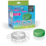 Abfluss-Fee Abflussfee Nachfüllpack für die Dusche (Mit Haarfänger und Duftstein) (4X Duftstein Apfel-Zitrone & 4X Haarfänger
