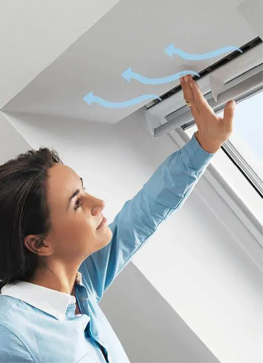 VELUX Lüftungselement für Schwingfenster ZZZ 214  PU0 f. Klapp-Schw.Fenster Br.U, Alu