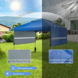 Costway Faltpavillon 3 x 3 m Blau