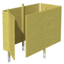 Skan Holz Abstellraum C1 für Carports - Profilschalungfarblich unbehandelt