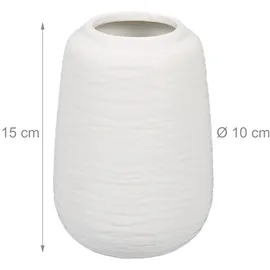 Relaxdays Vasen Set, aus Keramik, weiß
