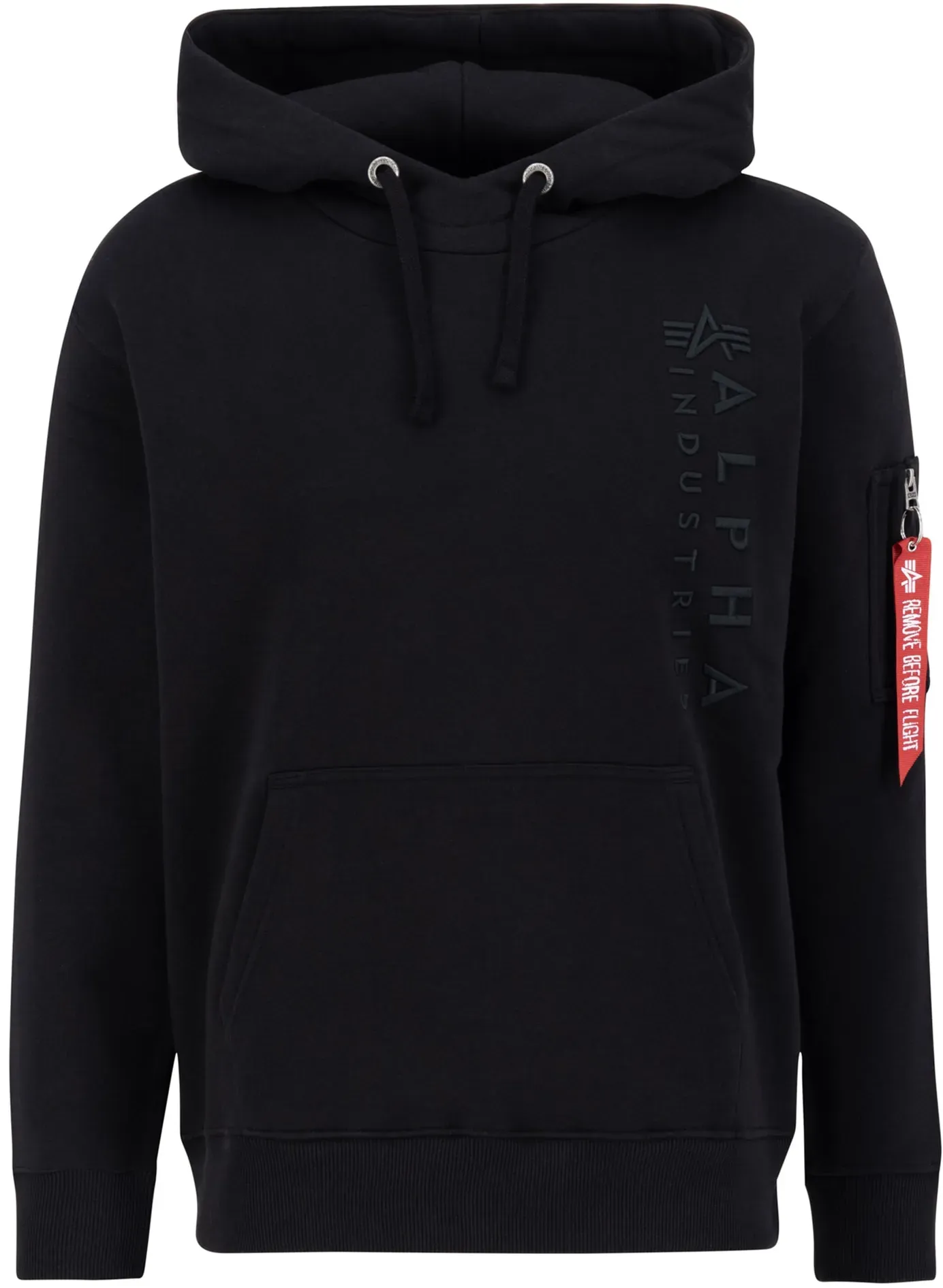 Hoodie ALPHA INDUSTRIES "Alpha Industries Men - Hoodies EMB Hoodie" Gr. 2XL, schwarz Herren Sweatshirts