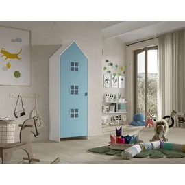 Vipack Kinderkleiderschrank Casami 57,6 x 171,3 x 37 cm MDF lackiert blau-weiß