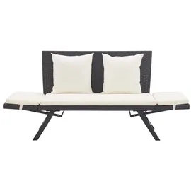 vidaXL Gartenbank 117 x 65 x 80 cm Schwarz