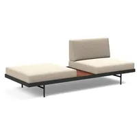 INNOVATION LIVING Schlafsofa Puri Walnuss Stoff Beige