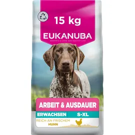 Eukanuba Working & Endurance Hundefutter mit frischem Huhn 15 kg